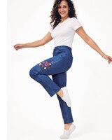 DenimEase™ Embroidered Jeans thumbnail number 2