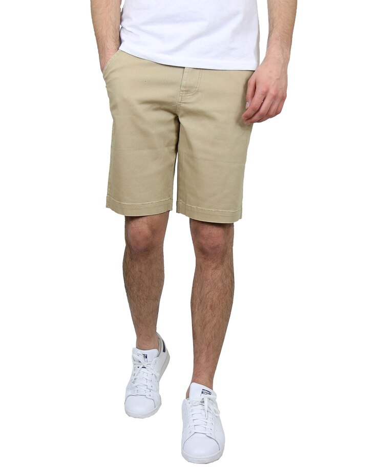 Premium Quality School Uniform Men's Cotton Stretch Slim Fit Chino Shorts image number 1