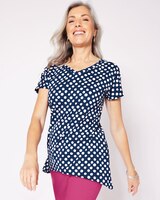 V-neck Arch Hem Top thumbnail number 1