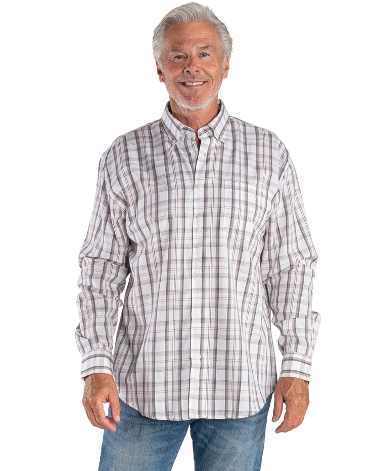 Cotton Traders Long Sleeve Wrinkle Resistant Cotton Sport Shirt image number 1
