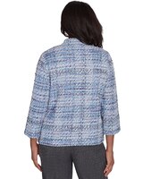 Alfred Dunner® Worth Avenue Eyelash Jacket with Two Pockets thumbnail number 3