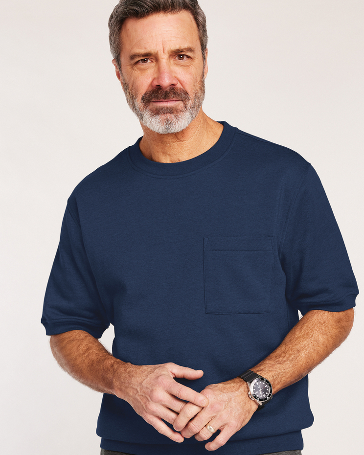 John Blair® Supreme Fleece Short-Sleeve Sweatshirt image number 2