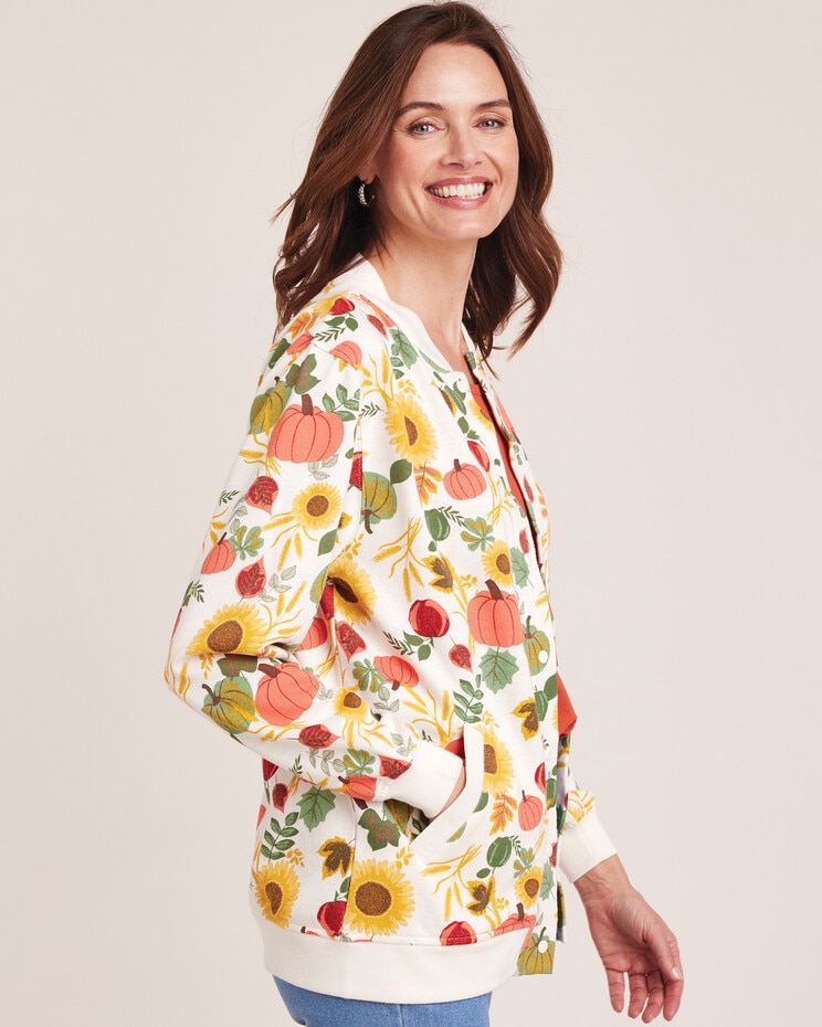 Print Fleece Jacket | Blair