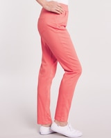 DenimEase Flat-Waist Pull-On Jeans thumbnail number 2