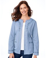 Embroidered Fleece Cardigan thumbnail number 1