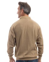 Palmland Long Sleeve Diamond Printed Banded Bottom Polo thumbnail number 4