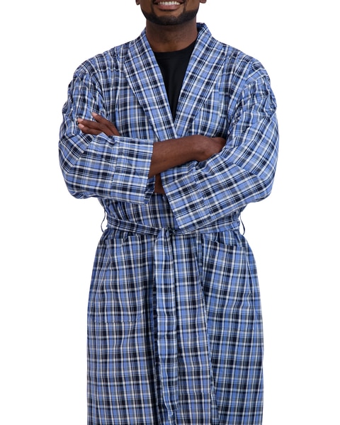 Hanes Men's Shawl Collar Woven Robe.