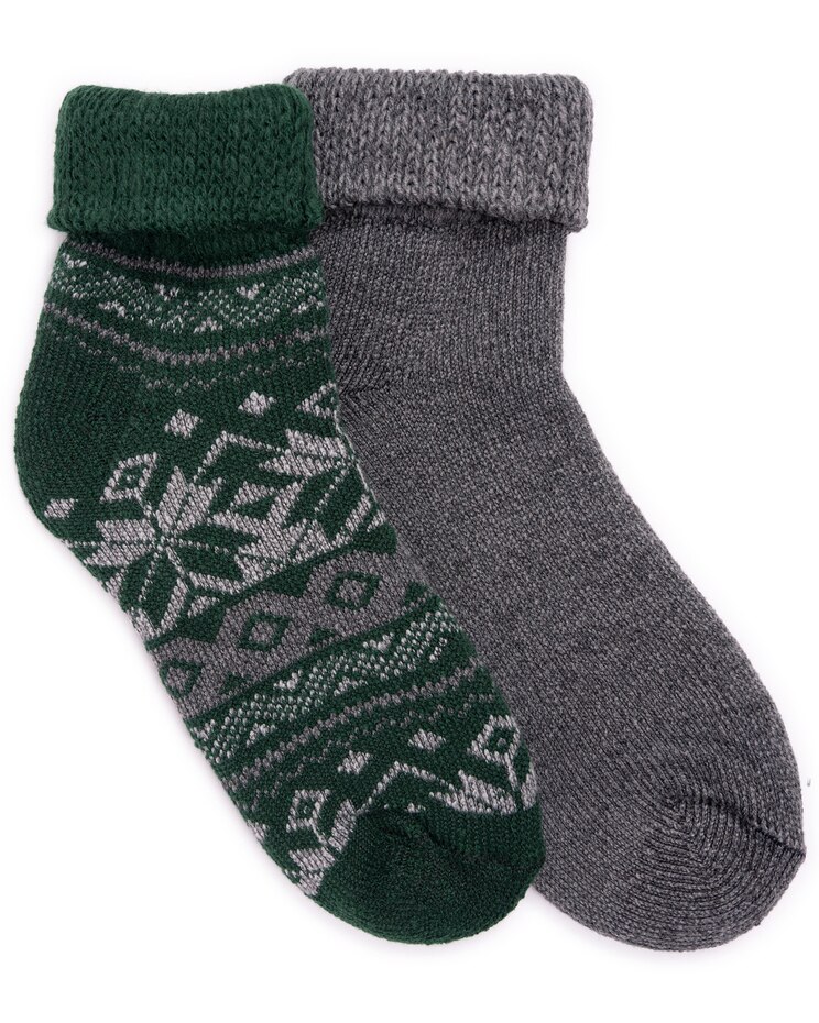 MUK LUKS® 2PK Short Heat Retainer Socks image number 1