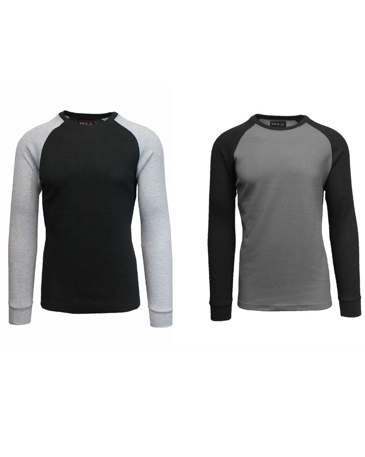 Galaxy By Harvic Raglan Thermal Shirt (2-Pack) image number 1