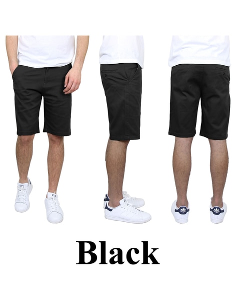 Men's 5-Pocket Flat-Front Slim-Fit Stretch Chino Shorts