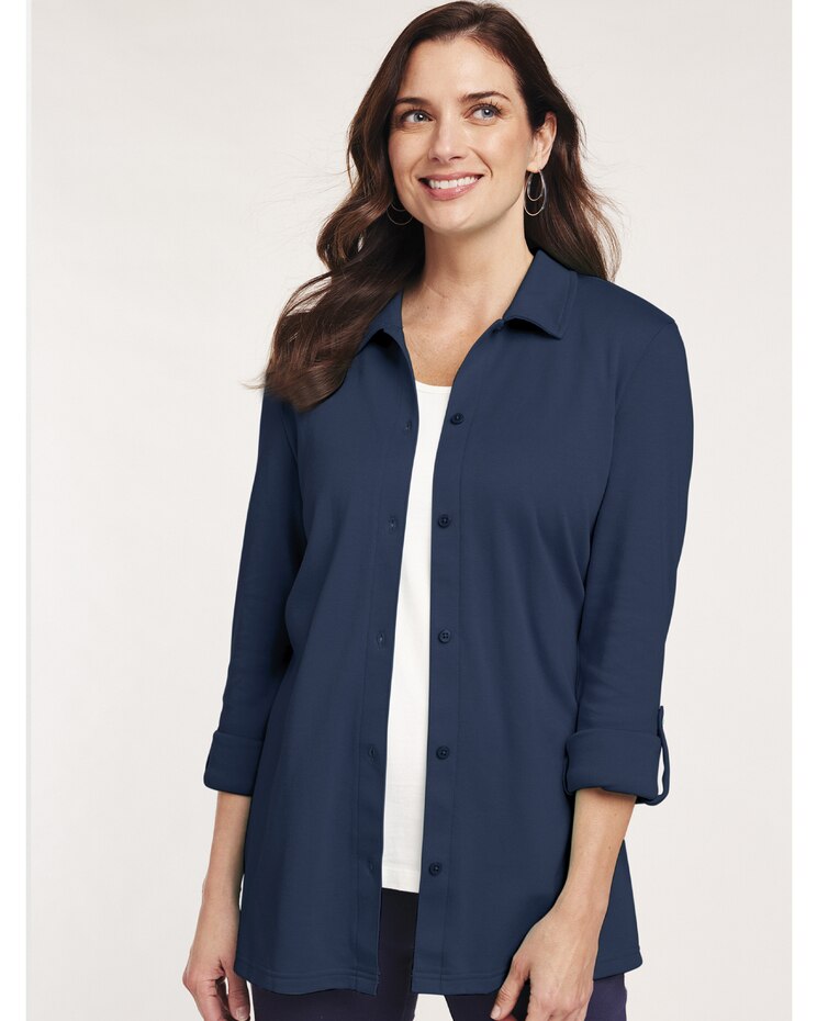 Essential Knit Button Front Tunic image number 1