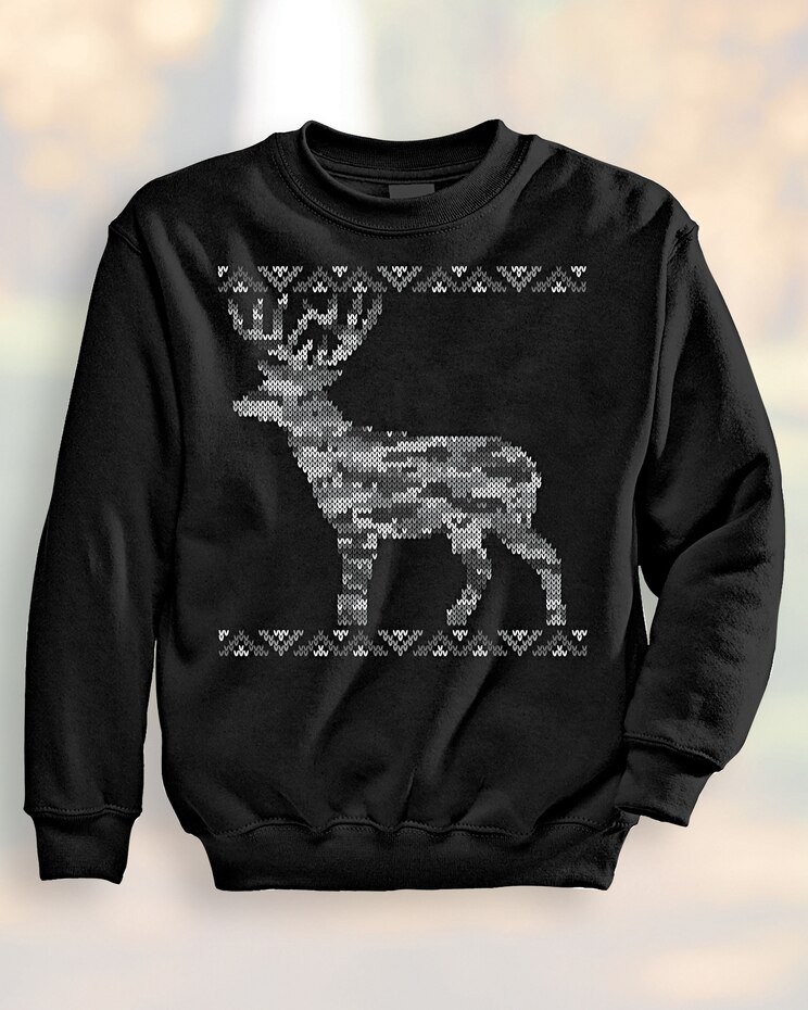 Jacquard Deer Sweatshirt image number 1