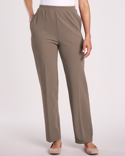 Care Free Stretch Knit Crepe Pants