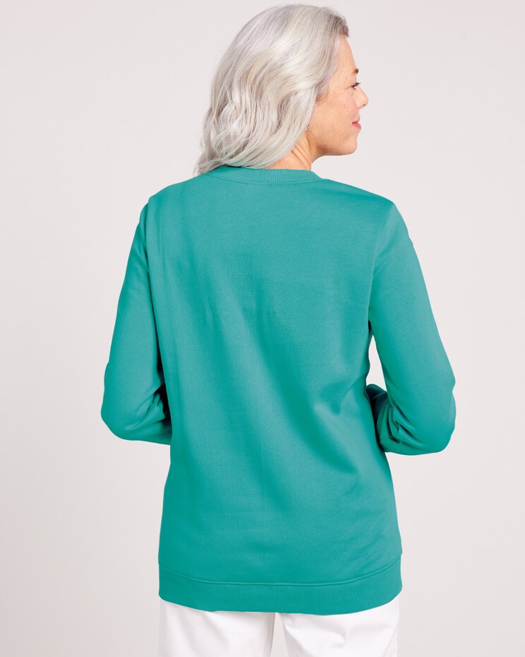 Yoke Print Sweatshirt image number 4