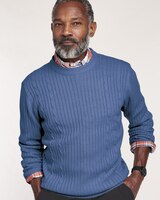 John Blair Crewneck Cable Front Sweater thumbnail number 1