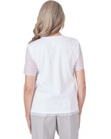 Alfred Dunner® Charleston Embroidered Top With Lace Sleeves thumbnail number 2
