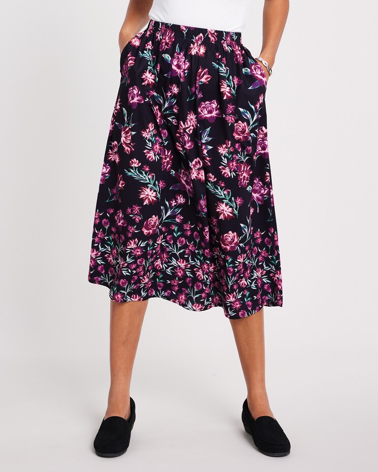 Elisabeth Williams Print Challis Skirt image number 1