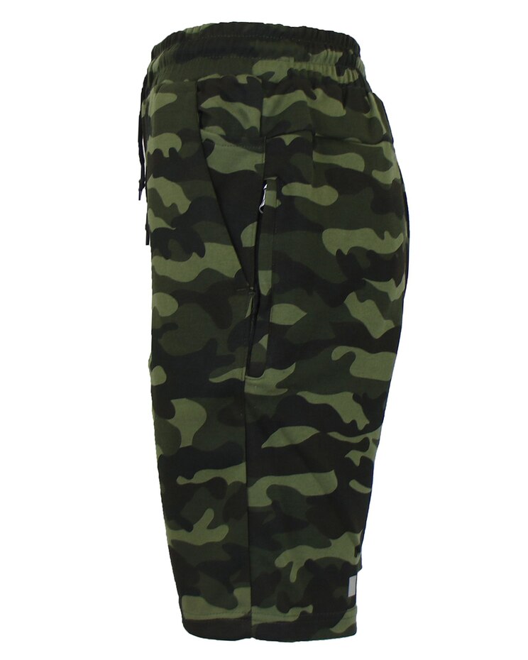 Men's Slim Fit Tech Fleece Jogger Sweat Lounge Shorts With Long Zipper Side Pocket image number 5