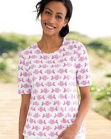 Swimming Fish Elbow Sleeve Tee thumbnail number 1