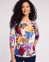 Haband Women’s 3/4-Sleeve Print Artista Knit Top thumbnail number 1