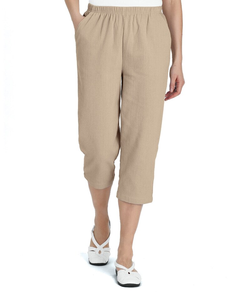 Crinkle Calcutta Cloth Capris | Blair