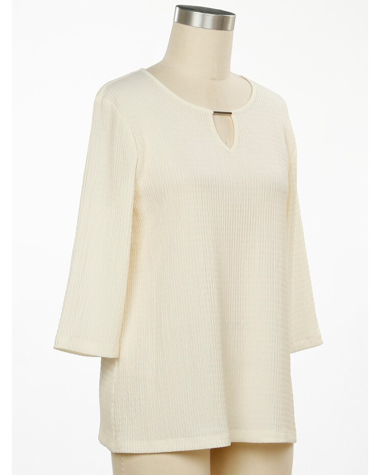 Southern Lady Be Inspired 3/4 Sleeve Solid Knit Top image number 1