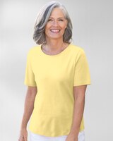 Coastal Cotton Short-Sleeve Jewelneck Tee thumbnail number 1