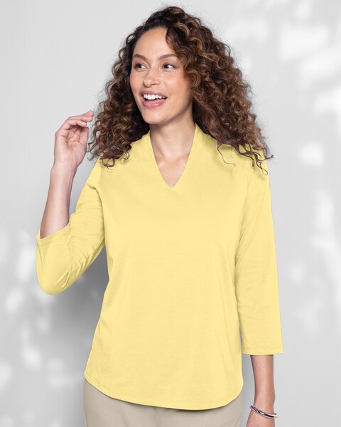 Prima™ Cotton Solid Narrow-V Tee