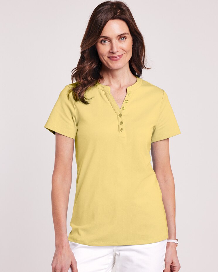 Essential Knit Short Sleeve Henley image number 1