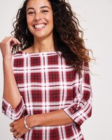 Three-Quarter Sleeve Criss-Cross Sailor Top thumbnail number 1