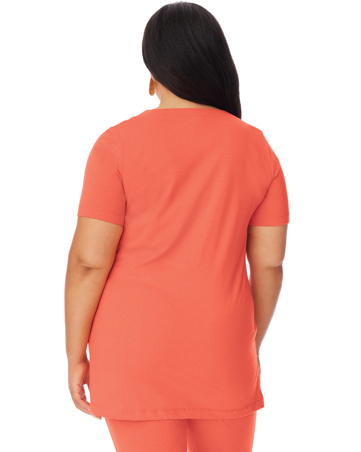 Short-Sleeve Square-Neck Tunic Top image number 2