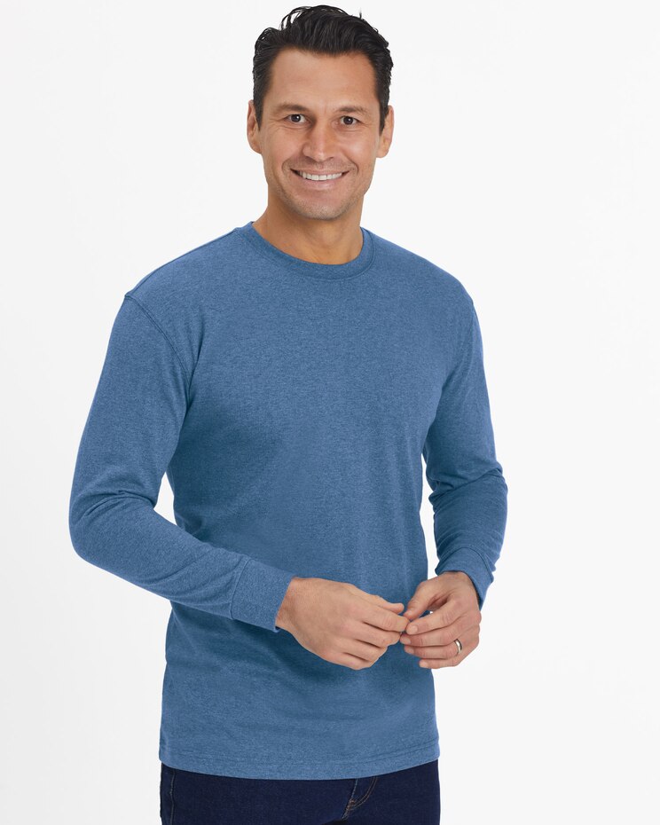 John Blair Everyday Jersey Knit Long-Sleeve No-Pocket Crew Neck Tee image number 1