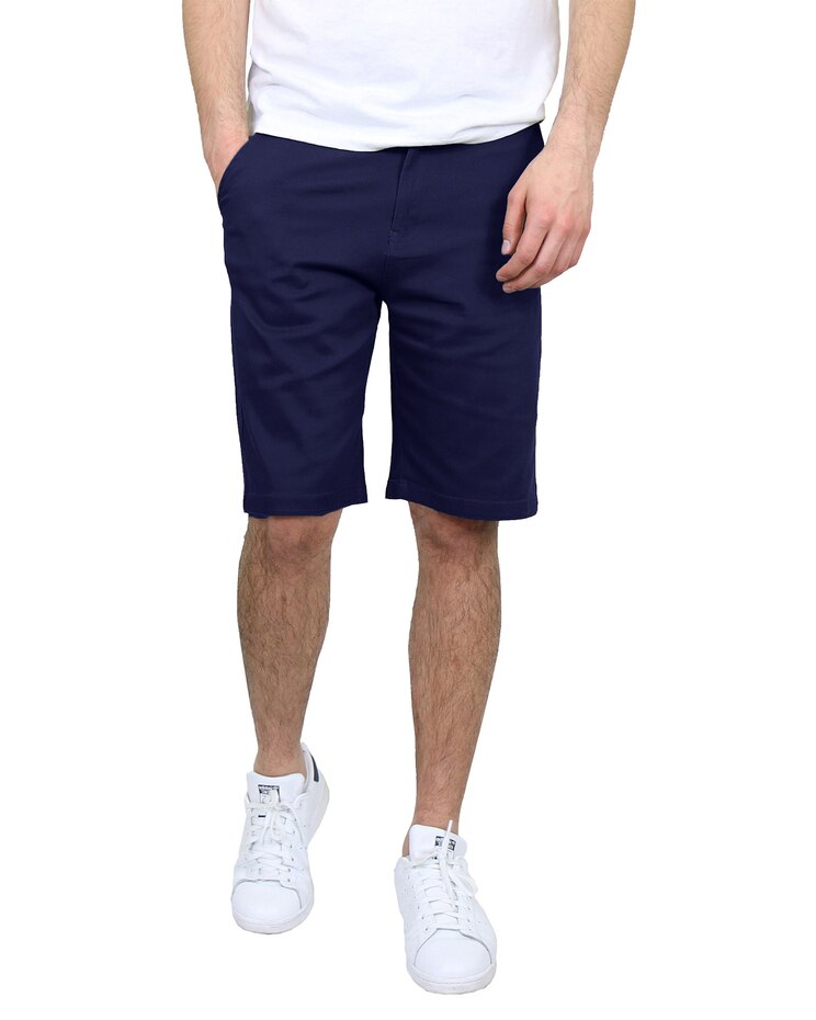 Premium Quality School Uniform Men's Cotton Stretch Slim Fit Chino Shorts image number 1
