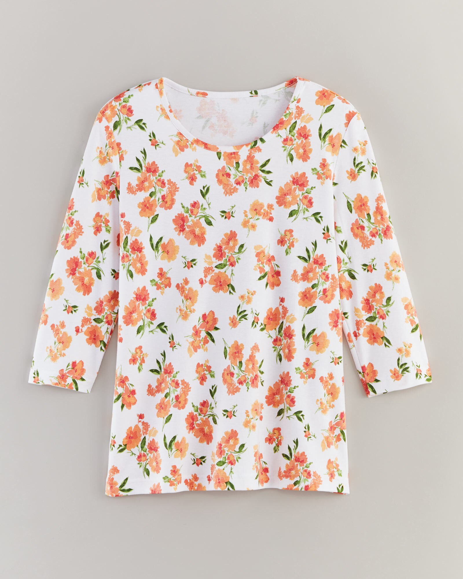 Three-Quarter Sleeve Anytime Tee | Blair