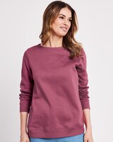Boatneck Fleece Sweatshirt thumbnail number 1
