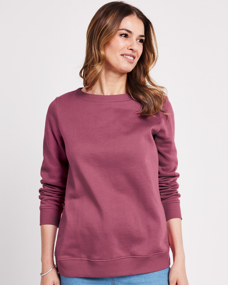 Boatneck Fleece Sweatshirt image number 1