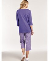 Embroidered Gingham Capris Set thumbnail number 2