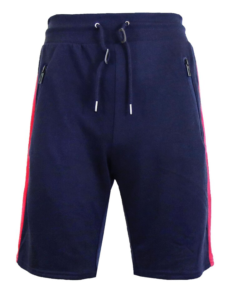 Men's Slim Fit French Terry Jogger Shorts (side trim) image number 1