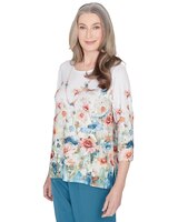 Alfred Dunner® Sedona Sky Dragonfly Top with Necklace thumbnail number 3