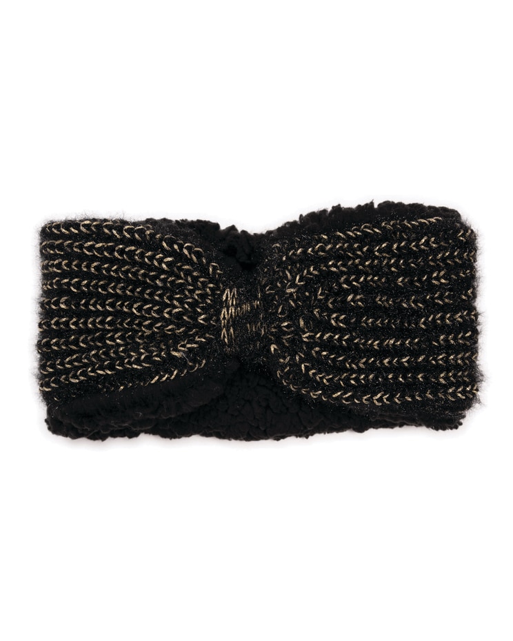 MUK LUKS® Womens Butterfly Patterned Chenille Headband image number 1