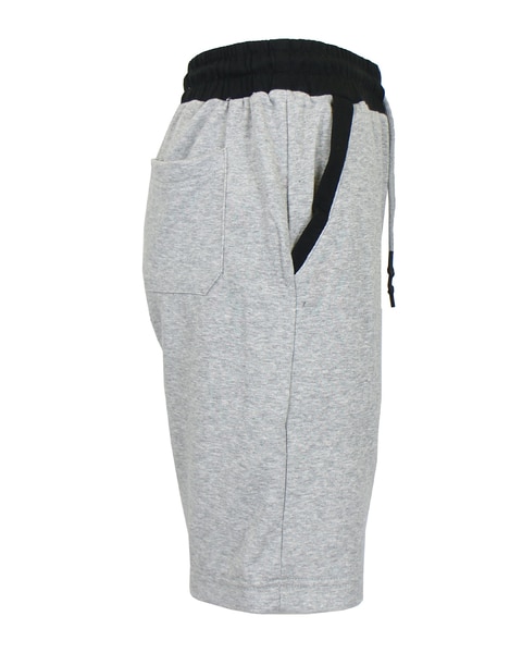 Men's Slim Fit French Terry Jogger Sweat Lounge Shorts With Contrast Color Trim Design