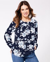 Crochet Trim Floral Top thumbnail number 2