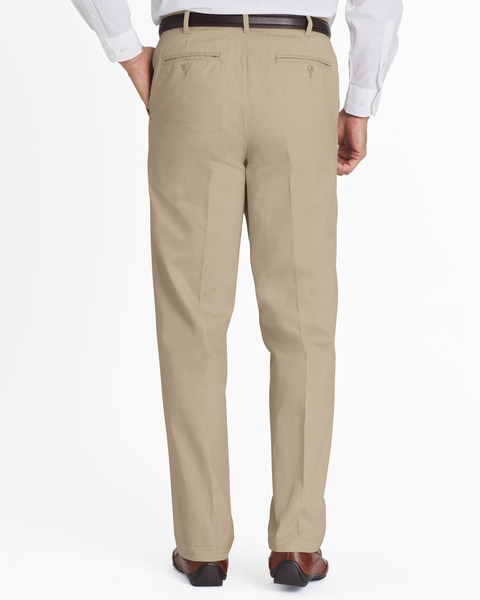 JohnBlairFlex Adjust-A-Band Relaxed-Fit Plain-Front Chinos