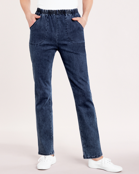 DenimEase Full-Elastic Classic Pull-On Jeans