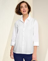 Eyelet Paneled Shirt thumbnail number 1