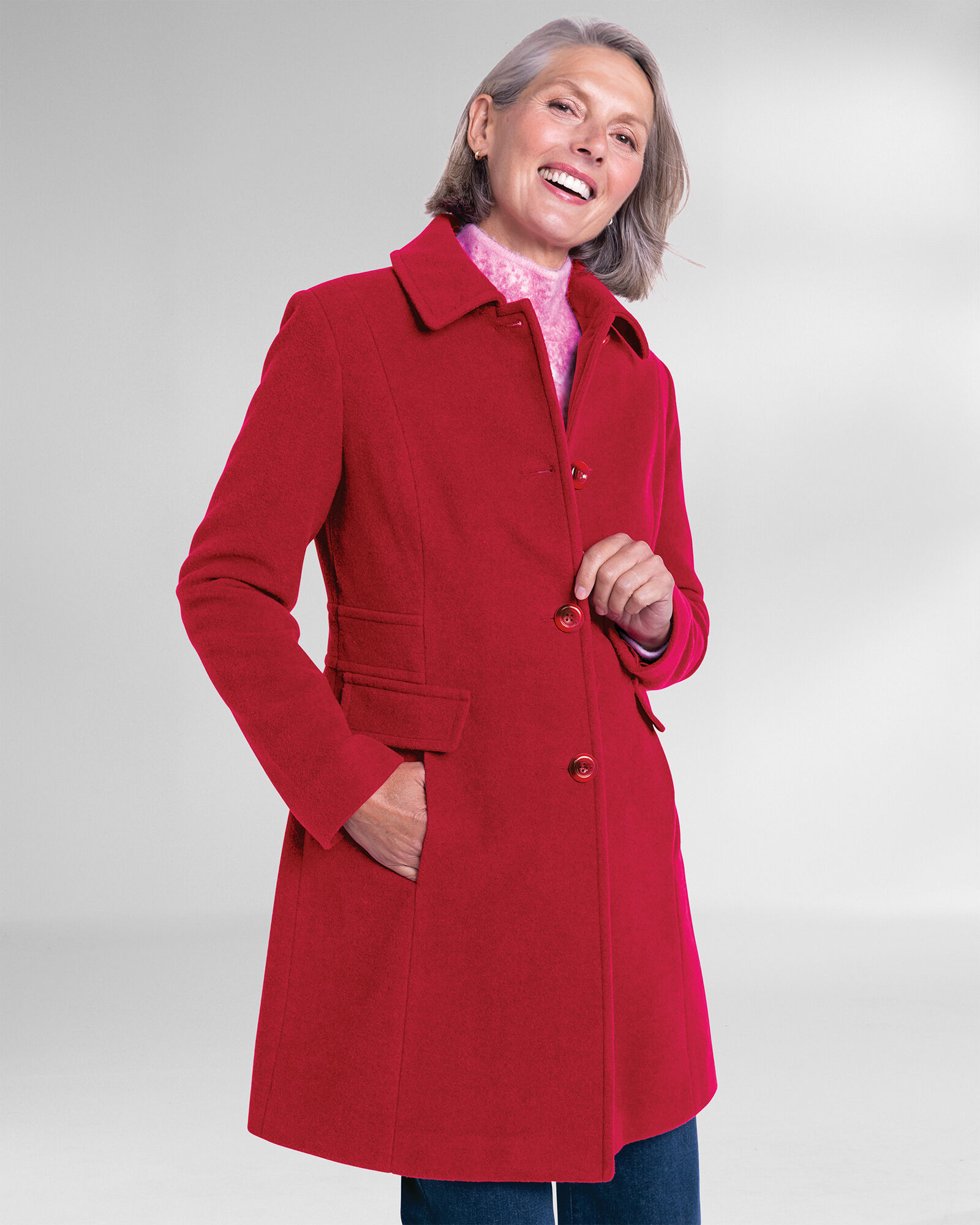 Larry Levine Updated Wool Coat Blair