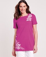 Short-Sleeve Square-Neck Anytime Tunic thumbnail number 1