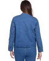 Alfred Dunner® Lake Victoria Floral Embroidered Denim Jacket thumbnail number 2