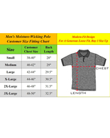 Galaxy By Harvic Men's Tagless Dry-Fit Moisture-Wicking Polo Shirt thumbnail number 2