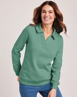 Fleece Polo Sweatshirt thumbnail number 1